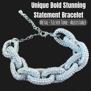 BOLD STUNNING SILVER CHAIN BRACELET -NORDSTROM /SEQUIN VINTAGE $85 RETAIL ⭐️NWOT